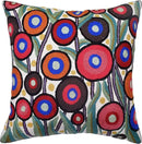 Floral Poppy Pillow Cover White Red Floral Outdoor Pillowcase Suzani Accent Chair Cushion Flower Accent Couch Pillowsham Boho Florals Chair Hand Embroidered 18x18 Inch by CozyNest Decor
