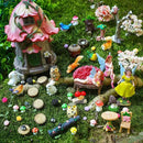 93 Pcs Fairy Garden House Resin Accessories Fairy Elves Kit Miniature Fairy Figurines Ornaments Fairy Animals Decor Outdoor for DIY Dollhouse by GreenHaven Gardens
