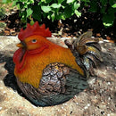 Rooster Garden Statue Quietly Holds a Hidden Key Outside for Your House or in Your Kitchen for Your Car by GreenHaven Gardens