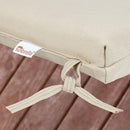 Sorra Home Sunbrella Bristol Square Chair Cushion (Set of 2) - Fade & Water Resistant, Outdoor & Indoor Patio Seat Cushion with Plush Foam - Canvas Natural (19" x 19" x 2.5") by GreenHaven Gardens