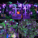 Brizled Purple & Green Halloween Lights, 33ft 100 LED Halloween String Lights 5mm Wide Angle String Lights, 120V UL Certified Connectable Halloween Lights Outdoor for Party Halloween Decor, Black Wire by TinyTreasures Baby Boutique
