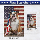 FLAGWIX English Bulldog House Flags, Dog Decor American Flag - 4th of July Decorations for Home, Yard, House Flag 30x40 - Patriotic Dog Decor, Double Sided, Heavy Duty Canvas Flag Indoor Outdoor by GreenHaven Gardens