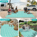 HEBE Outdoor Rug Waterproof 9x12, Reversible Plastic Straw Rug RV Camping Rug, Indoor Outdoor Patio Mat Clearance, Outside Carpet for Porch,Deck,Camper,Balcony,Backyard,Picnic by GreenHaven Gardens