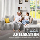 Hobestluk Modular Sectional Sofa Memory Foam Couch Oversized Sectional Sofa 3-Seater with Chaise Cloud Couch with Removable Cover L Shape Sofa for Living Room (Plush Grey, 3-Seater with Chaise) by CozyNest Decor