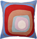 Kandinsky Modern Pillow Cover - Ruby Abstract Pillows | Contemporary Pillows | Mid Century Chair Cushions | Handmade Wool Size 18x18 by CozyNest Decor