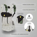 LÍLLÉbaby Complete All Seasons Ergonomic 6-in-1 Baby Carrier Newborn to Toddler - with Lumbar Support - for Children 7-45 Pounds - 360 Degree Baby Wearing - Inward & Outward Facing - Salt and Pepper by TinyTreasures Baby Boutique