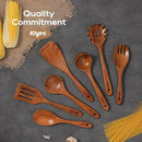 Kitchen Utensils Set, 7 Piece Premium Cooking Utensils Set, Durable Non-Stick Wooden Spoons for Cooking, Kitchen Essentials for New Home by CozyNest Decor