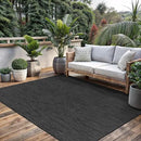 Washable Indoor Outdoor Rug 6x9 Weather Resistant Area Rugs Modern Solid for Porch Deck Balcony Backyard Patio Outside Carpet (6 X 9 Dark Grey) by CozyNest Decor