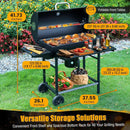 Charcoal BBQ Grills Outdoor: Spacious Barrel Barbecue Grill with Side Front Table - Premium BBQ Smoker Combo for Backyard Cooking Patio Grilling Tailgating Party Camping Picnic by GreenHaven Gardens