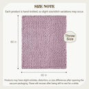 Carriediosa Chunky Knit Throw Blanket 50" X 60", 100% Hand Made Large Chenille Loop Yarn Soft Fluffy Throws for Couch Sofa Bed, Big Crochet Cozy Heavy Thick Cable Woven Blankets, Purple by CozyNest Decor