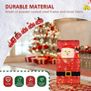 Light Up Electric Santa Claus Decor with 100 LED Lights, 3D Pre-Lit Animated Santa Claus for Xmas Decoration, 14.17" L x 10" W x 26.97" H Freestanding Glittered Display for Outdoor, Indoor by CozyNest Decor