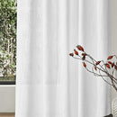 MYSKY HOME Floor to Ceiling Curtains 108 Inches White Sheer Window Drapes 2 Panel Sets Back Tab Draperies Linen Look Boho Fabric, Soft Cotton Blend Light Filtering for Living Room by CozyNest Decor