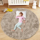 4FT Round Rug for Bedroom: Fluffy Shag Soft Washable Rugs Circle Small Fuzzy Plush Indoor Carpet for Living Room Nursery Playroom Dorm Kids Girls Boys Room (Camel, 4'x4') by TinyTreasures Baby Boutique