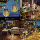 2Pack Outdoor Solar Lanterns Waterproof, Garden Gifts for Women, Rose Patio Garden Decor Lights , Warm White LED Table Lamp for Yard Art, Porch, Mothers Day Mom Grandma (Antique Bronze ) by GreenHaven Gardens