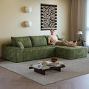 108" Sectional Couches for Living Room Modern Modular Sofa with L-Shape Couchs Upholstered Boneless Couch Deep Seat Sectional Couch with Chaise (Green, Right Facing Chaise+2Seaters) by CozyNest Decor