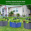 Olle 17" Tall, 42" Round Galvanized Raised Garden Bed Kit,Metal Raised Planter Boxes Outdoor DIY Raised Garden Beds Outdoor for Vegetables,3.5 * 3.5 * 1.4Ft,Midnight Grey by GreenHaven Gardens