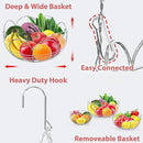 Simple Houseware Modern 3-Tier Hanging Fruit Basket, Chrome by CozyNest Decor