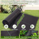 Heavy Duty Weed Barrier, 3.2oz Black Weed Blocker Fabric, Garden Fabric Weed Barrier, Weed Control Fabric Ground Cover, Landscape Fabric for Road, Gardening Mat (4FT*300FT) by GreenHaven Gardens