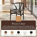 POLY & BARK Weave Chair Set of 2 in Pitch Black by CozyNest Decor