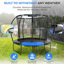 SereneLife 8FT 10FT 12FT 14FT Outdoor Trampoline for Kids - Recreational Backyard Trampoline with Curved Safety Poles and Net Enclosure- ASTM Approval for Kids Adults by TinyTreasures Baby Boutique