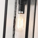 mirrea 18" Classic Outdoor Wall Sconce 1 Light in Matte Black Rectangular Metal Frame and Clear Glass Shade Waterproof Porch Light Patio Light Pack of 2 by CozyNest Decor