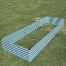 12x4x1.5ft Galvanized Raised Garden Bed,Outdoor Planter Box Metal Patio Kit Planting Bed for Vegetables Flowers Herb,Grey by GreenHaven Gardens