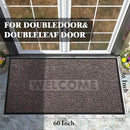 Yimobra Welcome Front Door Mat Outdoor, Heavy Duty Sturdy Non Slip Doormats, Rubber Backing, Low-Profile Entrance Rugs, Absorbent Resist Dirt, Easy Clean Patio Garage Floor Mats, 60X36 Inch, Brown by CozyNest Decor