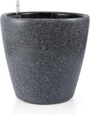 Dexceder 13x12 Self Watering Planter with Wheels Indoor Outdoor, Inner Pot Design, Thickened Large Floor Standing Flower Plant Pot with Water Level Indicator (Stone Matte) by GreenHaven Gardens