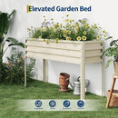 Galvanized Raised Garden Bed with Legs - 50×32×17In Metal Planter Box for Vegetables, Outdoor Raised Garden Beds Gardening, Durable Planter Raised Beds, Sturdy Planters for Outdoor Plants (Beige) by GreenHaven Gardens