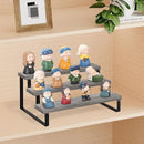 YINMIT Wooden Display Riser Stand, Tiered Perfume and Cologne Organizer Stand, 3 Tier Spice Rack Organizer, Rustic Display Shelf for Candles (3 Tier,Grey) by CozyNest Decor