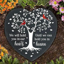 Cardinal Memorial Slate Stone - Hold You in Our Hearts, Memorial Plaque Sympathy Gifts for Loss of Loved One, Memorial Gifts for Loss of Father, Mother, Brother Garden Slate Stone TNA6 by GreenHaven Gardens