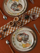 Bico Blessing Season Dinner Plates Set of 4, 11 Inch Large Ceramic Plates for Pasta, Steak, Stylish Serving Dishes, Microwave and Dishwasher Safe, Gift for Housewarming and Thanksgiving by CozyNest Decor