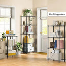 4 Tiers Shelf Metal Storage Shelves Wire Rack Closet Organizers with Wheel for Garage Kitchen Bathroom Laundry Black 11.8" D x 17.7" W x 41.9" H by CozyNest Decor