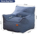 Bean Bag Chair with Filler, Bean Bag Sofa Chair with Tufted Soft Armrests Plush Lazy Sofa Comfy Chair,Large BeanBag Chair for Adults in Livingroom, Bedroom by CozyNest Decor