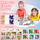 Kids Camera, Upgrade Kids Camera Instant Print, Front Rear Dual Selfie Digital CAM with 1080P Videos, Portable Travel Toy with Games and Music, Christmas Birthday Gift for Boys, Girls and Teens by TinyTreasures Baby Boutique