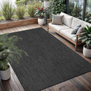 Washable Indoor Outdoor Rug 8x10 Weather Resistant Area Rugs Modern Solid for Porch Deck Balcony Backyard Patio Outside Carpet (8 X 10 Dark Grey) by CozyNest Decor