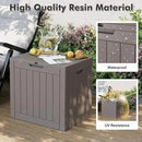 32 Gallon Deck Box Lockable Resin Indoor Outdoor Storage Box waterproof Outdoor Container for Patio Furniture, Pool Accessories, Cushions, Garden Tools, Sports Equipment by CozyNest Decor