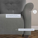 BELLEZE Modern Accent Chair, High Back Armchair, Upholstered Wingback Side Chair, Padded Single Sofa with Wooden Legs for Living Room, Bedroom - Gray by CozyNest Decor