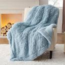 Bedsure GentleSoft Fluffy Light Sky Blue Throw Blanket, Dusty Baby Blue Decor Gifts for Women Men, Soft Cozy Fuzzy Plush Warm Minky Thick Sherpa Fleece Faux Fur Throw Blanket for Couch Bed, 50x60 by CozyNest Decor