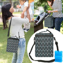 Breastmilk Cooler Bag with Ice Pack Fits 4 Baby Bottles Up to 9 Ounce Insulated Baby Bottle Bag Breast Milk Cooler on The Go with Strap Baby Bottle Cooler Bag for Nursing Mom Daycare or Travel by TinyTreasures Baby Boutique