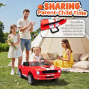 24V 2 Seater Ride on Toys, Licensed Shelby Cobra Kids Power Car Wheeler Ride On Toy w/ 2WD/4WD Switchable, Remote Control, 19" Spacious Seat, 4 Spring Suspension, Music, Bluetooth by TinyTreasures Baby Boutique