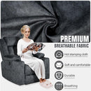 Retro Rocking Recliner Chair, Massage Rocker Recliner Chair with Vibration Massage and Heat, USB and Type-C Ports,360° Swivel Chairs,Living Room, Bedroom, Nursery, RV, Dark Grey by TinyTreasures Baby Boutique
