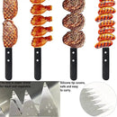 23.6 Inch Long Kabob Skewers, 0.91 Inch Wide, Stainless Steel with Black Wood Handle, 7 Pack by GreenHaven Gardens