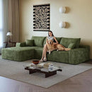 108" Sectional Couches for Living Room Modern Modular Sofa with L-Shape Couchs Upholstered Boneless Couch Deep Seat Sectional Couch with Chaise (Green, Left Facing Chaise+2Seaters) by CozyNest Decor
