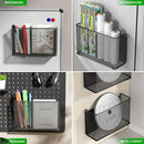 Magnetic Baskets Shelf Bins Organizer Holder Storage Rack Containers for Fridge, Whiteboard, Locker - Home Kitchen Laundry Office School by CozyNest Decor