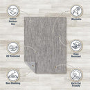 Washable Indoor Outdoor Rug 8x10 Weather Resistant Area Rugs Modern Solid for Porch Deck Balcony Backyard Patio Outside Carpet (8 X 10 Silver Grey) by CozyNest Decor