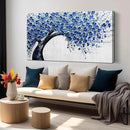 Large Wall Art for Living Room Bedroom Home Office Blue Tree of Life Wall Art Floral Picture Framed Wall Decor Modern Canvas Prints 29x59 In by CozyNest Decor