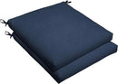 Sorra Home Sunbrella Bristol Square Chair Cushion (Set of 2) - Fade & Water Resistant, Outdoor & Indoor Patio Seat Cushion with Plush Foam - Spectrum Indigo (19" x 19" x 2.5") by GreenHaven Gardens