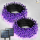 JMEXSUSS 2 Pack Purple Solar Christmas Lights, Total 400 LED 151FT Purple Solar Lights Outdoor Waterproof, 8 Modes Purple Christmas Lights for Outside Patio Yard Halloween Tree Christmas Decorations by GreenHaven Gardens
