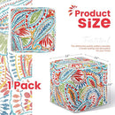 Juexica 1 Pack Ottoman Poufs Indoor Outdoor Inflatable Ottoman Stool Cube Pouffe Square Footstool with Handle for Patio Garden Home Boho Decorative Living Room, Bedroom (16 x 16 x 16 Inches) by CozyNest Decor